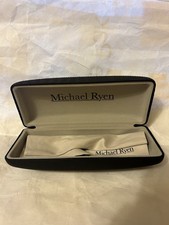 Michael Ryen Black Hard Clamshell Eyeglasses Case Microfiber Cleaning Cloth
