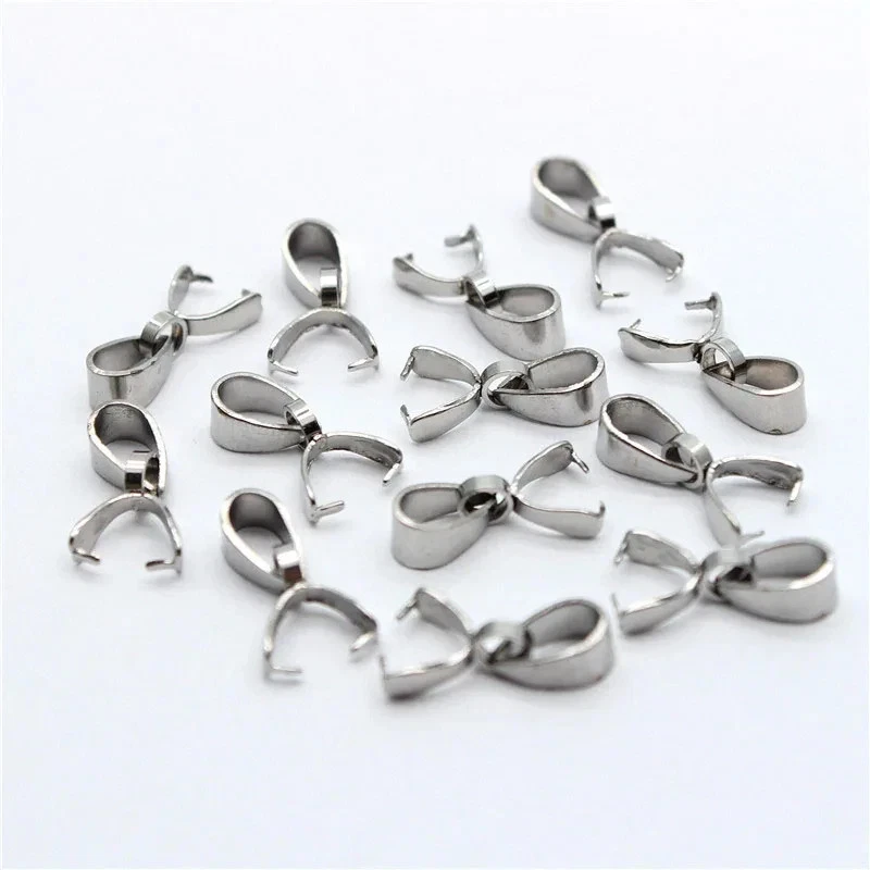 Stainless Steel Pinch Bail Pendant Buckle Clasp Finding Jewellery Making Craft - Image 3 of 4