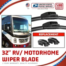32" All-season Wiper Blade Pair For RV/Motorhomes with standard 9mm 12mm J hook