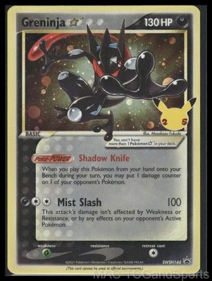 Greninja Gold Star SWSH144 Celebrations Holo Black Star Promo Pokemon TCG NM