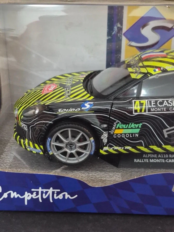 Solido 2022 Delecour Guigonnet #47 Alpine A110 Rallye 1:18 Monte Carlo 1801618 - Image 3 of 4
