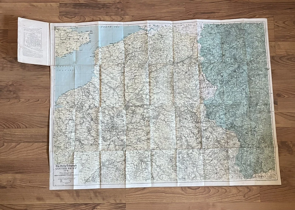 The Daily Telegraph WW1 War Map Western Europe No. 4 Alexander Gross - Image 3 of 4