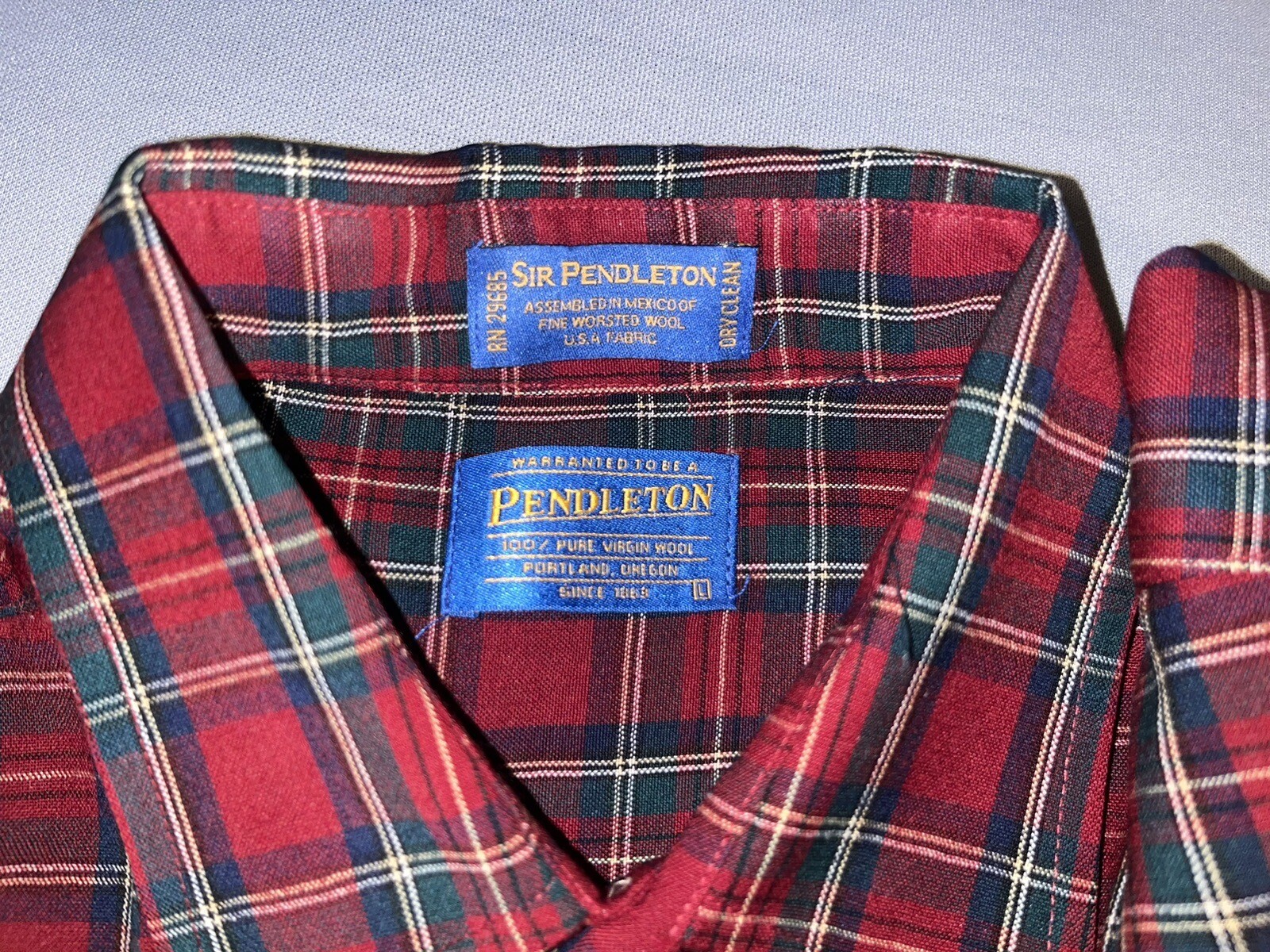 Pendleton Virgin Wool Shirt Button Long Sleeve Fl… - image 4