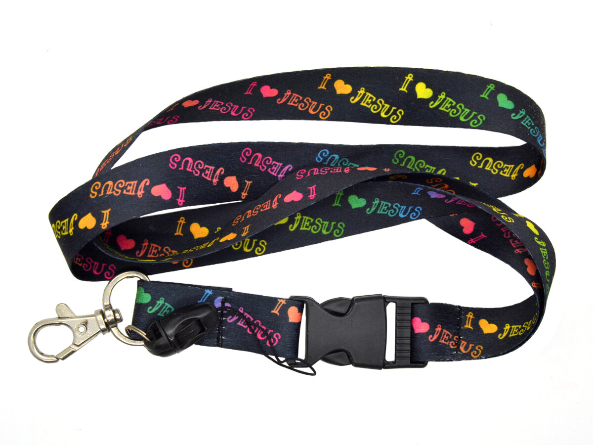 Cordino Per Collo, Con Scrta "I Love Jesus", Portachiavi, Fermaglio - Foto 9