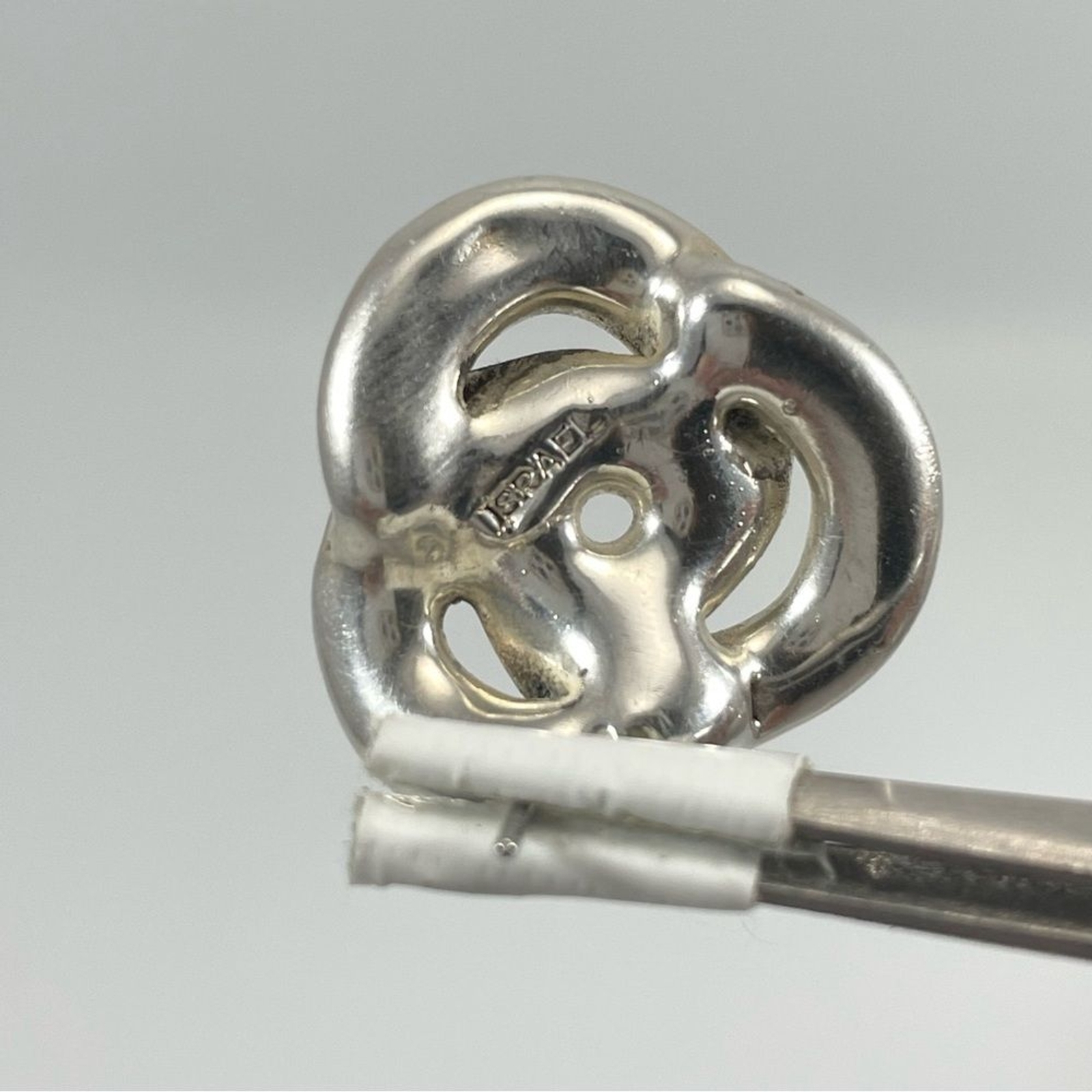 Artisan Sterling Silver Interlocking Knot Earring… - image 7