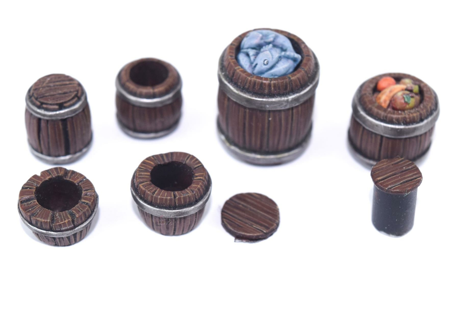 Fantasy Village Set of Barrels – 28mm Medieval Wargame Terrain Model Scenery