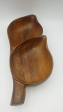 Wooden Bowl Two Sided Nut Candy Serving Bowl