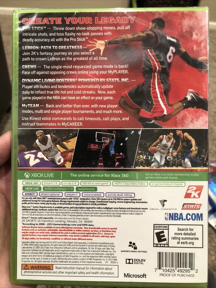 NBA 2K14 (Xbox 360, 2013) Brand new and sealed - Free Ship - Image 2 of 3