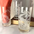 Set of 3 Vintage Federal Glass Gazelle Tumbler Set of 3 Drinking Glasses 1950s