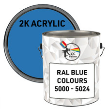 2K Paint Acrylic RAL Blue Colours 5000 - 5024 (FREE NEXT DAY DELIVERY)