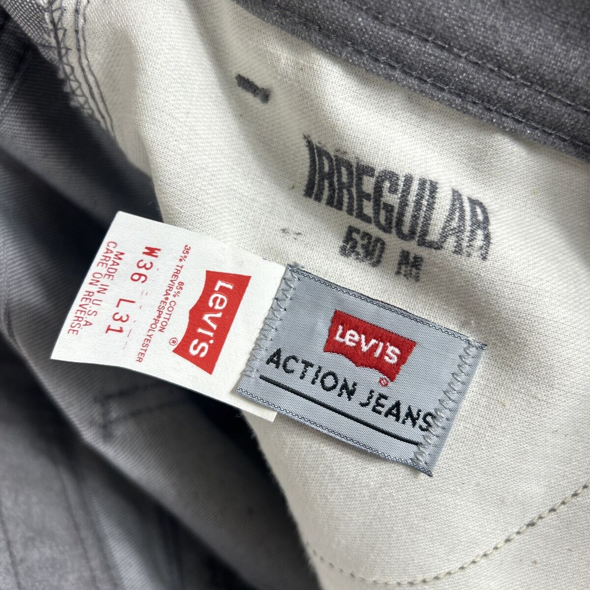 NWOT Vintage Levi's Action Jeans 36 X 31 USA Made Irregular NWOT Vintage Levi's Action Jeans 36 X 31 USA Made Irregular