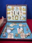 ‼️W?W‼️ ANTIQUE FRENCH CERAMIC PAINTING SET. PP-79.  *CHILDS CRAFT SET*