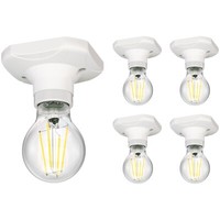 5X Deckenleuchte/Lampenfassung Elektra Porzellan Weiß 1X E27 Max. 60W