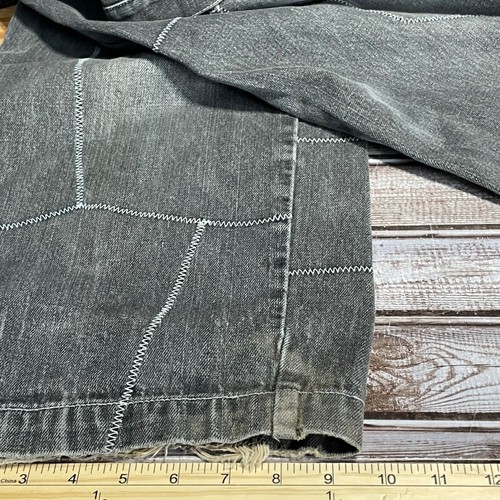 Vintage Koman Jeans Y2K Baggy Stitching Black Size 38x32(31) - Picture 8 of 11