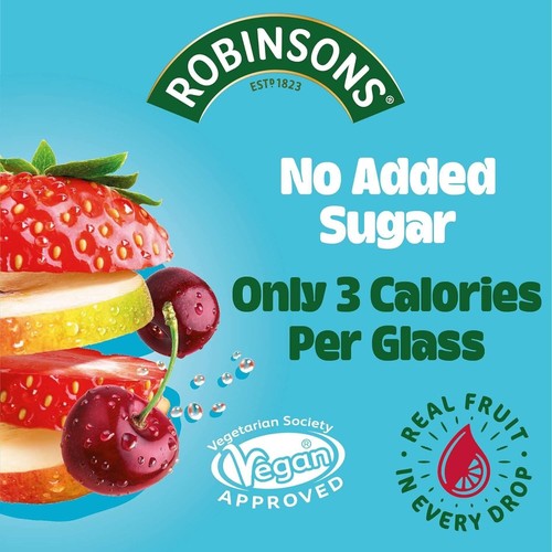Robinsons Double Strength Orange & Pineapple No Added Sugar Squash 1.75L - Picture 2 of 4
