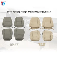 Leather Seat Cover Driver&Passenger Bottom Top For Toyota Sequoia Tundra 00-2007