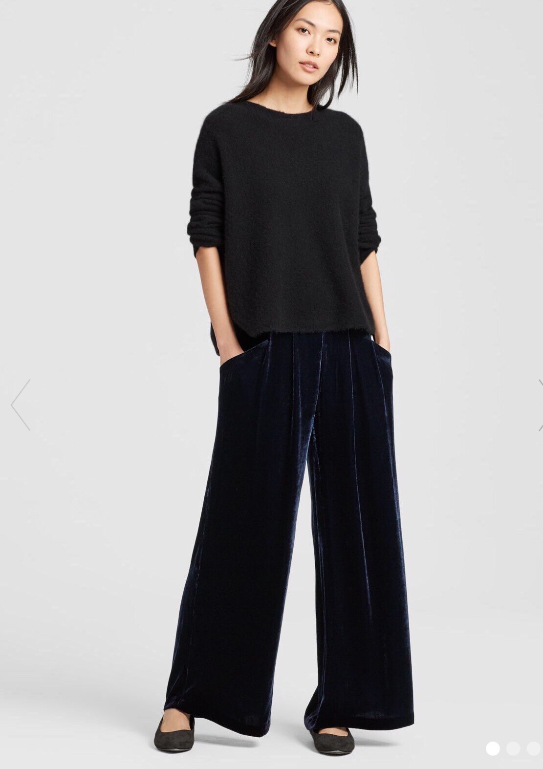 EILEEN FISHER PETITES MIDNIGHT VELVET 