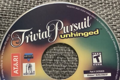 Trivial Pursuit Unhinged - PC CD-ROM Quiz Board Game *Disc Only