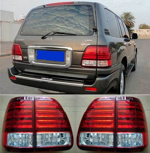 Rear Tail Lights For Lexus LX470 2003 2005 LED Type 1Set 4pcs 22cm Red White - Picture 1 of 11