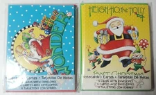 2 Sets of Mary Engelbreit Christmas Note Cards/Envelopes (6 each) Santa Claus 