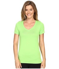 NEW NIKE ATHLETIC CUT V-NECK,ATHLETIC CUT POLYESTER GREEN T-SHIRT,TOP-LARGE