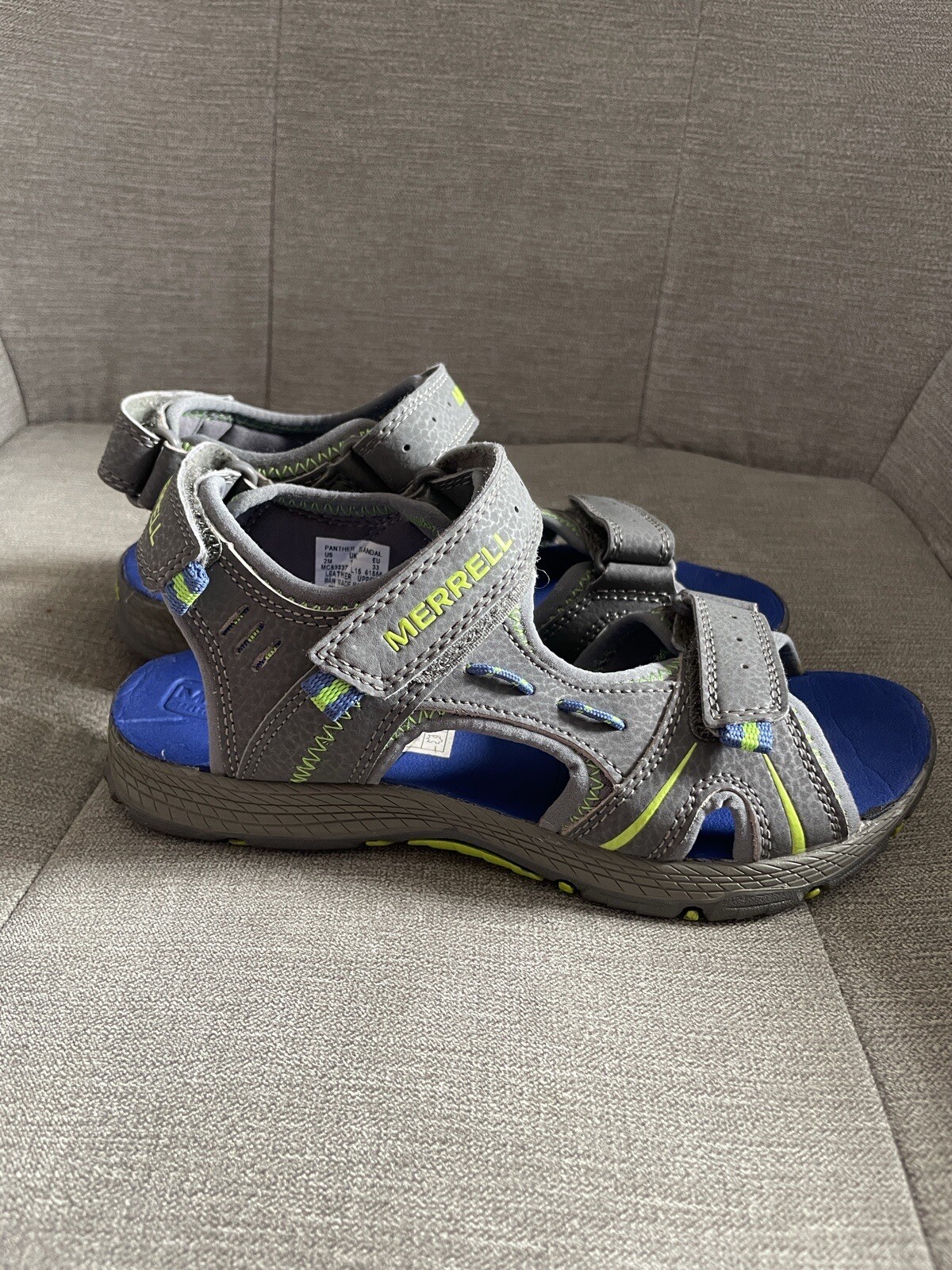 Sandali Merrell Ragazzi Pantera Grigi Outdoor Traspiranti UK 1