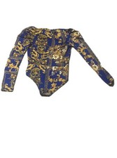 Blue and Yellow Uptown Leotard Size Small