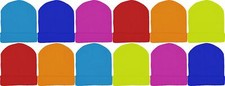 12 Pack Kids Winter Beanies Warm Cold Weather Hats Boys Girls Children