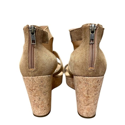 UGG Brown Suede Whitney Platform Sandals Sz 9 Chunky Wedge Strappy Boho Festival - Picture 4 of 11