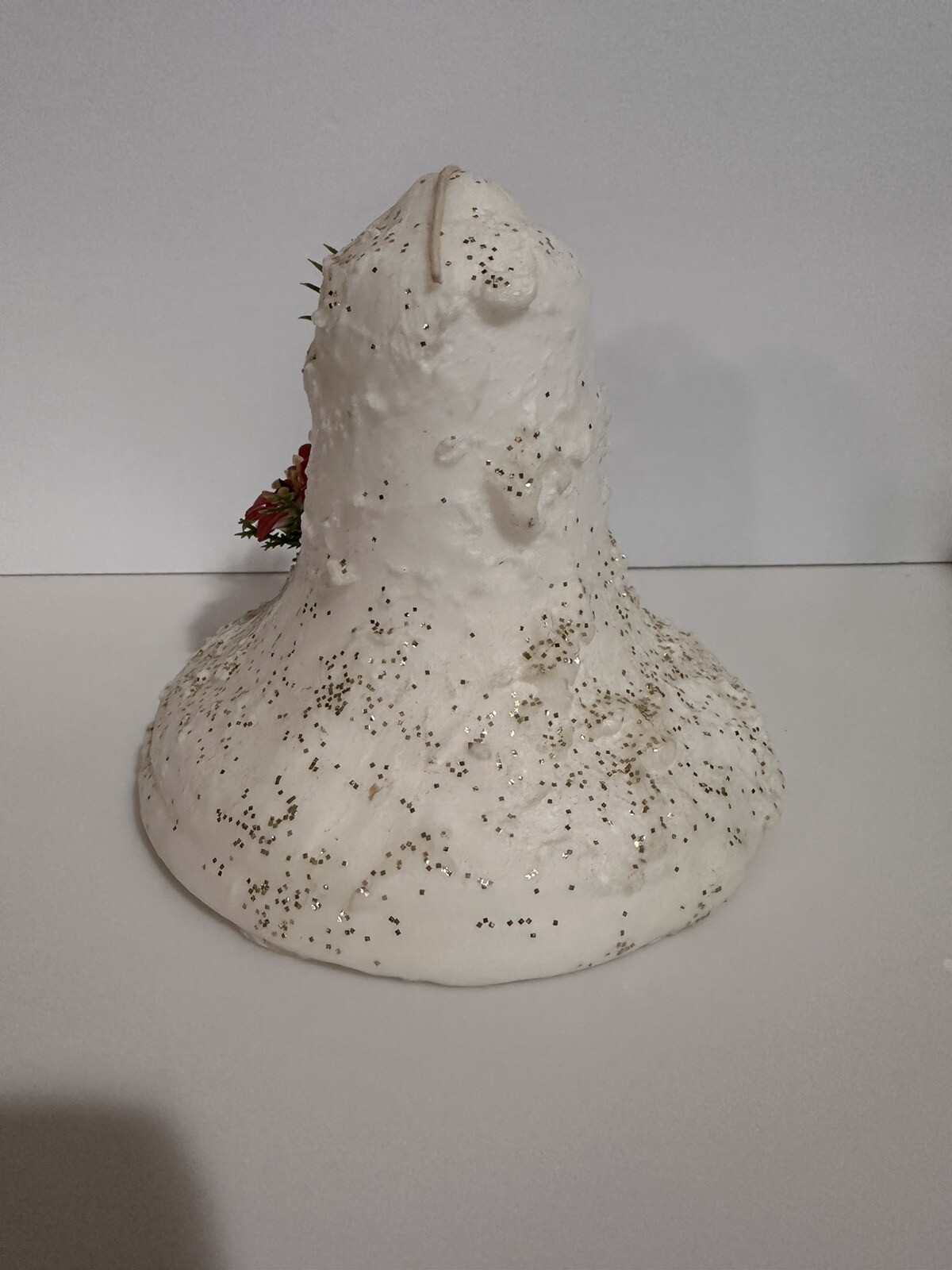 Vintage Emkay Christmas Bell Candle Glittered/ Original Box / AWESOME