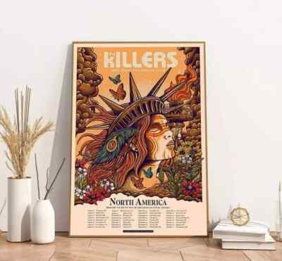 The Killers Imploding The Mirage Tour 2022 Poster, Rock Band Poster