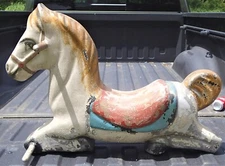 J.E. BURKE CO. USA PLAYGROUND PARK ALUMINUM SPRING COIL RIDE ON HORSE TOY STATUE