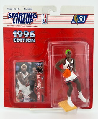 スポーツ 90s Dennis Rodman figure 2000 WCW Toy Biz Power Slam Dennis Rodman [With Pink/Orange Hair