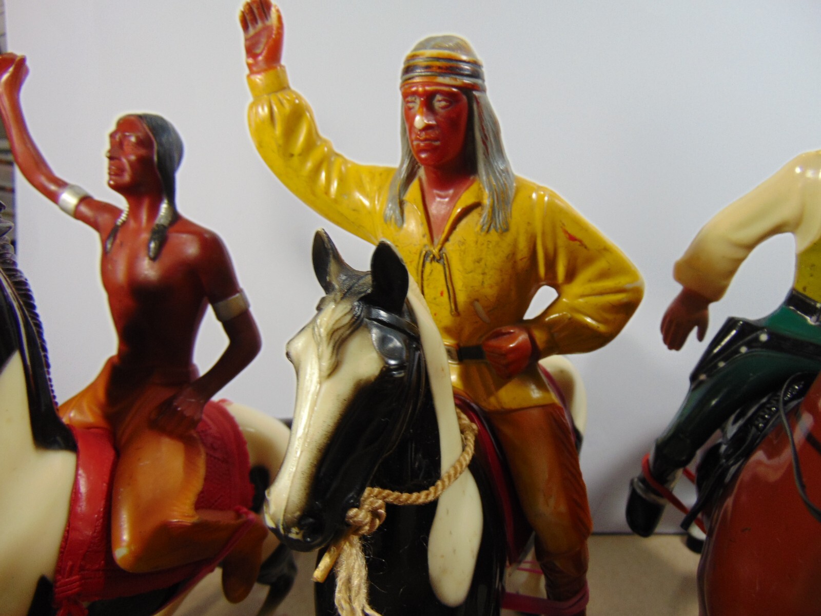 Lot of Four Hartland Riders With Horses, Dillon, Cochise, Earp