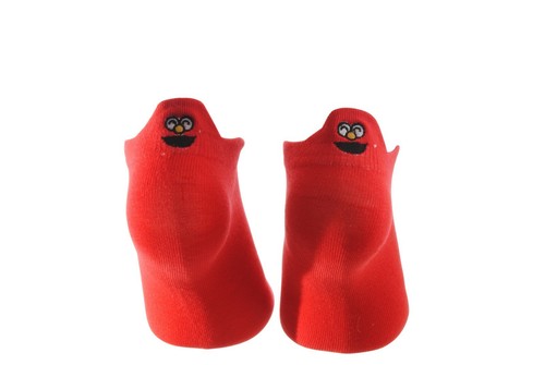 trainer socks with faces on the back