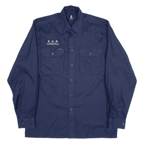 MASCOT Plain Shirt Blue Long Sleeve Mens M