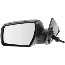 Manual Remote Mirror For 2010-2013 Kia Soul Left Textured Black Manual Folding