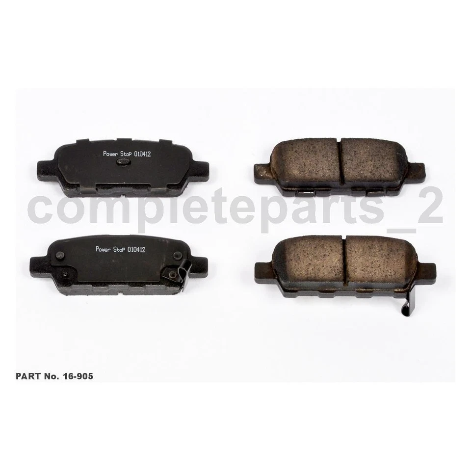 6 Front Rear Brake Pads Set Brake Rotors Fits 2004-2005 Nissan Maxima - Image 3 of 4