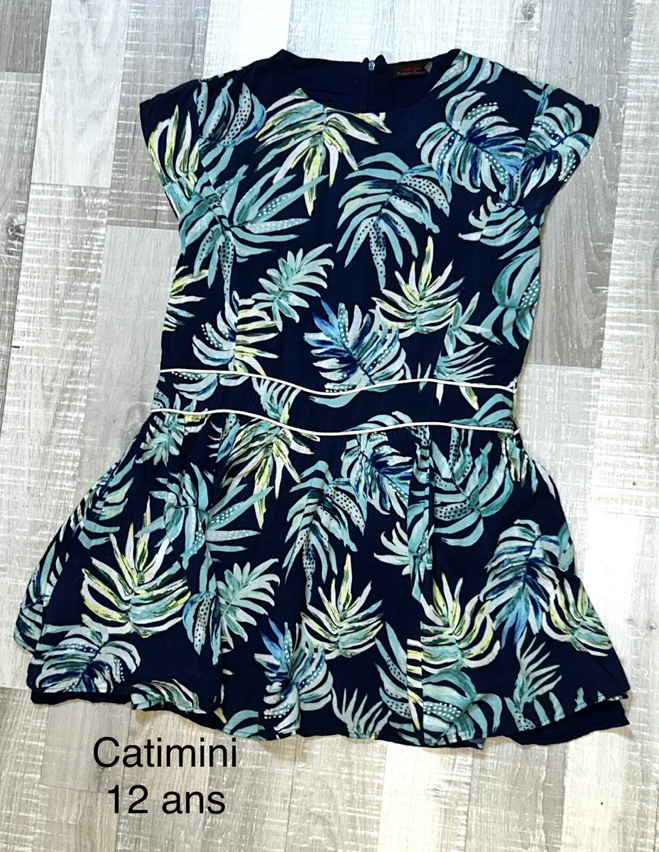 Robe CATIMINI Fille 6 Ans – Neuve Avec étiquettes – Manches Longues – Bleu
