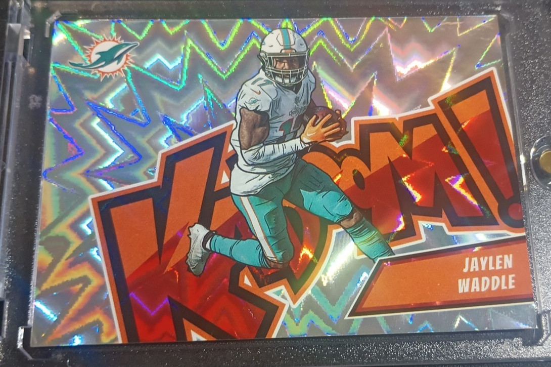 Jaylen Waddle #8 2023 Panini Absolute Kaboom Horizontal Dolphins