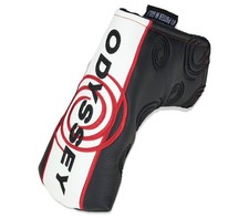 Odyssey Golf Tour Super Swirl Leather Blade Putter Headcover - White - Black-New