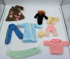 Vintage Handmade Homemade Barbie Clothes Sewn Knit Crochet Lot
