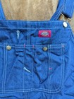 Dickies Bib overalls 50x30 Blue jeans Carpenter Utility work Pants Indigo Rigid — photo 2