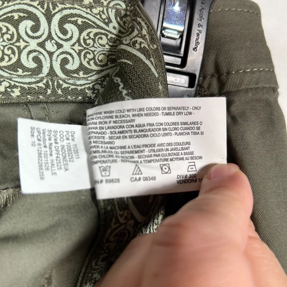 Pantalón corto estilo cargo verde Gloria Vanderbilt para mujer talla 10 Foto 4 de 4