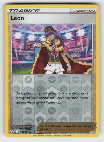 Reverse Holo Leon 154/185 Rare Vivid Voltage Near Mint