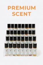 Wholesale 1oz. Uncut scented  roll on body oil  36 pcs with plastic Free display