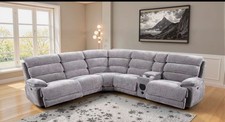 DFS LAKELYN MUSIC ENTERTAINMENT FABRIC CORNER SOFA ELECTRIC RECLINER USB-C