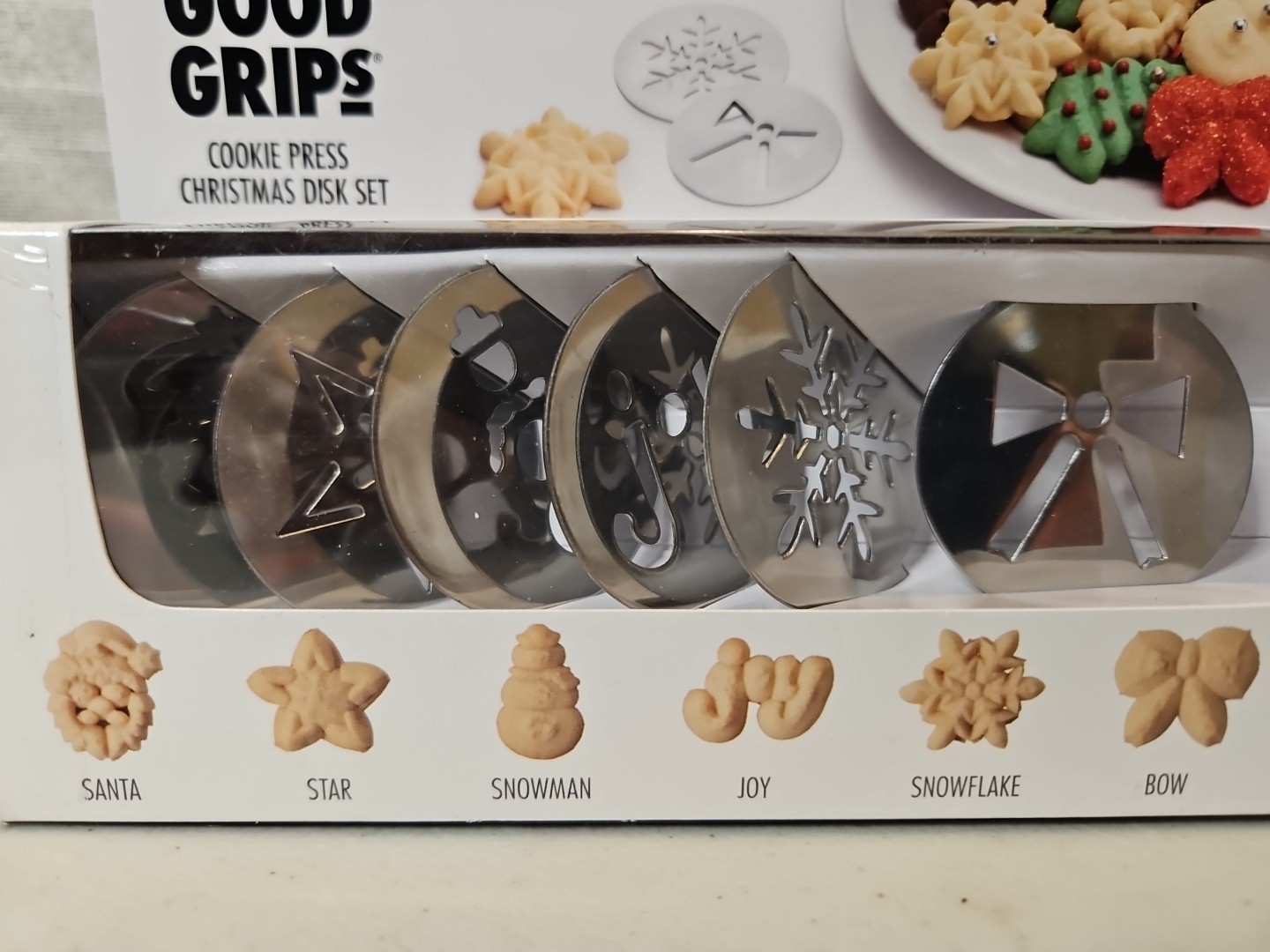 OXO Good Grips 6 Piece Cookie Press Christmas Disk Set New In Box