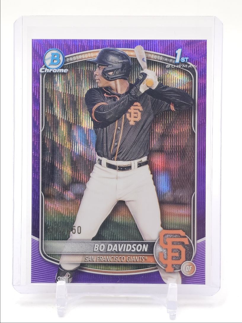 BO DAVIDSON 2025 BOWMAN CHROME 1ST PURPLE WAVE GIANTS /250 Q5451