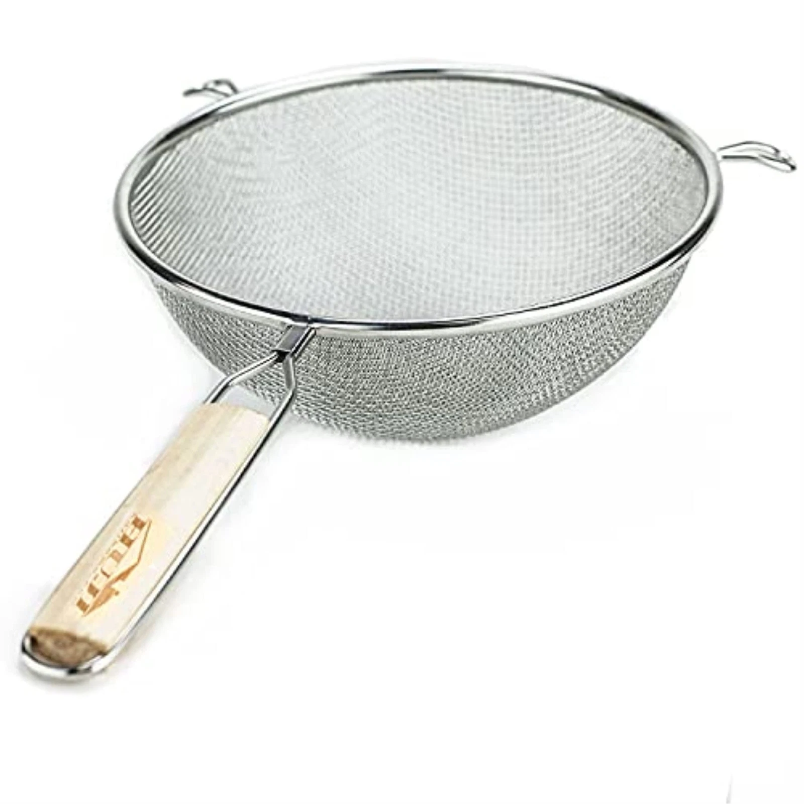 8-Inch Stainless Steel Double Mesh Strainer Colander for Pasta, Rice, Noodles